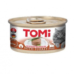 Hrana umeda pentru pisici, Tomi, Curcan, SuperPremium, 12 x 85 G