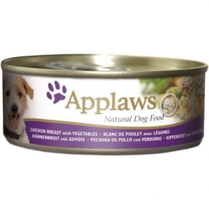 Hrana umeda pentru caini, Applaws, Pui, Vegetale 156 g