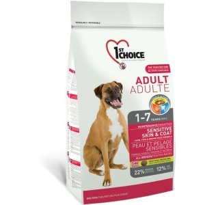 Hrana uscata pentru caini, 1ST Choice, Dog Adult All Breeds Sensitive Skin & Coat, 15 Kg