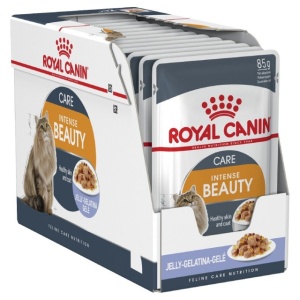 Hrana umeda pentru pisici, Royal Canin, Intense Beauty Pouch Jelly, 12 x 85 g