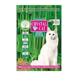 Asternut igienic pentru pisici, Crystal Cat Bamboo NR 2 Granulat, 3 KG