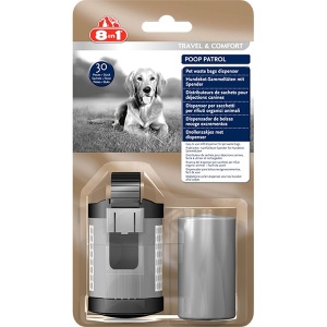Dispozitiv pungi igienice, 8in1 Poop Patrol Dispenser & 30 Refill Bags