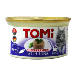 Hrana umeda pentru pisici, Tomi, Ton, SuperPremium, 12 x 85 G