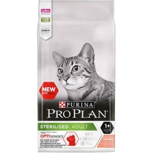 Hrana uscata pentru pisici, Pro Plan, Sterilised Optisenses, Somon, 10Kg