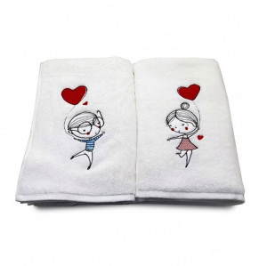 Prosoape baie Brodate Model Copii, 2 x 70x140cm - 650gr/mp, bumbac 100%