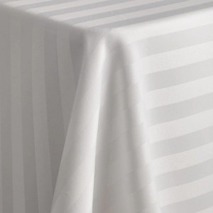 Fata de masa Damasc Dunga Alb 150x150cm