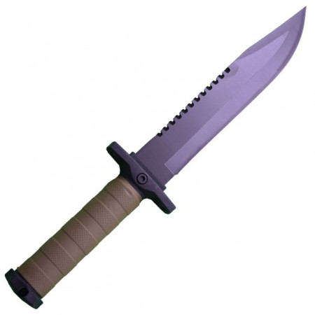 Cutit baioneta 34.5 cm Army Style, maner ergonomic cauciucat, teaca inclusa