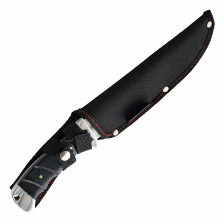 Cutit de vanatoare 30 cm, model Full Tang, teaca inclusa, maner negru