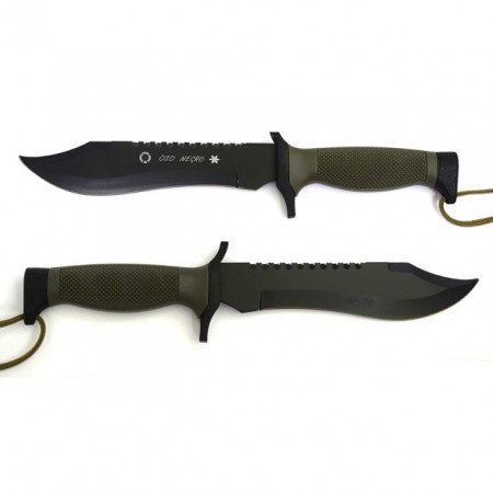 Cutit de vanatoare OSO NEGRO Deer Spirit 30,5 cm + teaca militara verde