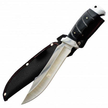 Cutit de vanatoare 30 cm, model Full Tang, teaca inclusa, maner negru