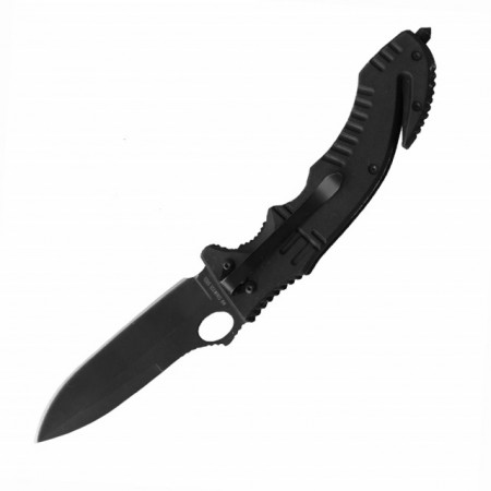 Cutit briceag tactic 23 cm, model Army Style - Fire Dept, cu sistem de taiat centura si varf pentru spart geamuri