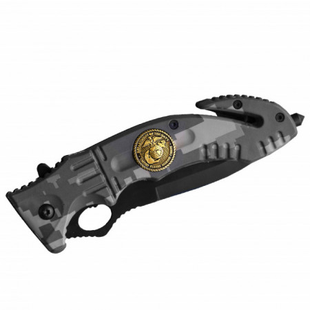 Cutit briceag tactic 23 cm, model Army Style - Mountain Warrior, cu sistem de taiat centura si varf pentru spart geamuri