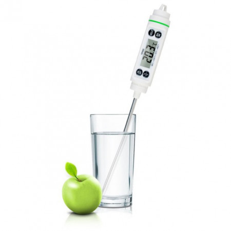 Termometru digital cu sonda pentru bucatarie, lichide, alimente, carne, lactate, prajituri, ceara etc. -50° C - +350° C, model PREMIUM, alb