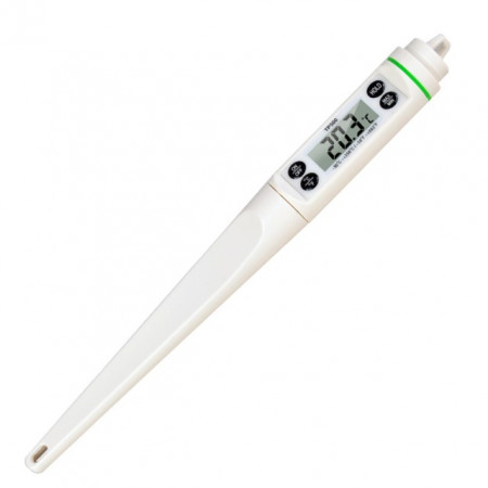 Termometru digital cu sonda pentru bucatarie, lichide, alimente, carne, lactate, prajituri, ceara etc. -50° C - +350° C, model PREMIUM, alb
