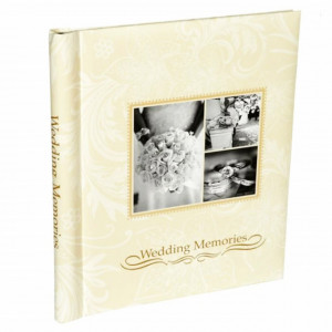Album foto de nunta Wedding Memories cu 40 pagini, Pufo, crem
