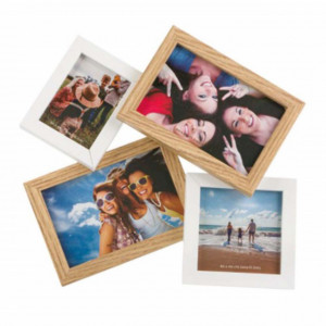 Cadru rama foto decorativ Pufo Whitey pentru 4 poze, 31 x 29 cm
