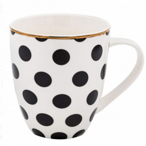 Cana uriasa Pufo, model Joyful Dots, pentru cafea sau ceai, 650 ml