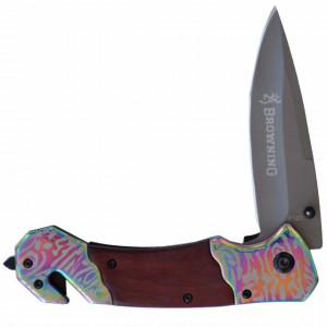 Cutit briceag de buzunar Browning 22 cm, model Elite force cu dispozitiv taiat centuri si spart geamuri