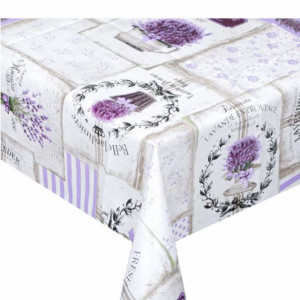 Fata de masa tip musama Pufo, model cu lavanda, 130 x 170 cm