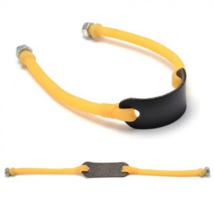 Pachet cutit baioneta inscriptionat AK-47 CCCP 34,5 cm cu teaca + prastie metalica de buzunar cu cauciuc natural, latex, rezistent