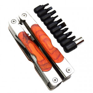 Pachet Prastie reglabila cu suport antebrat, latex + Patent multifunctional pentru camping de 18 cm cu set de surubelnita