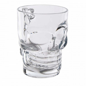 Pahar din sticla pentru bere, forma de craniu, 500 ml, Pufo