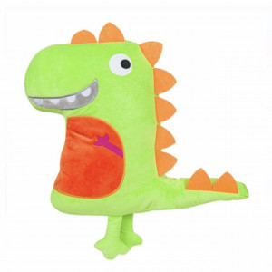 Perna decorativa pentru copii Pufo, model Dinozaurul Prietenos, 40 x 38 cm