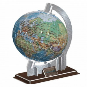 Puzzle 3D pentru copii si adulti Globul pamantesc, 71 piese