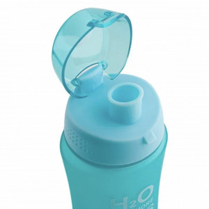 Sticla sport pentru apa Pufo, model Drink More Water, cu suport pentru gheata, 480 ml, verde