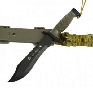 Cutit de vanatoare OSO NEGRO Deer Spirit 30,5 cm + teaca militara verde