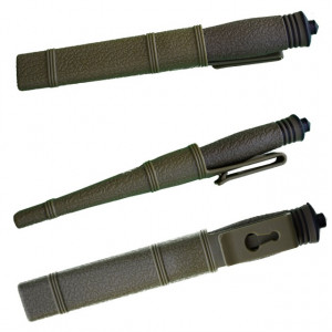 Cutit practic 23 cm Army Style cu lama dubla si varf ascutit, design deosebit, teaca inclusa