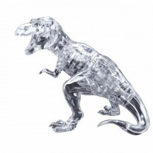 Puzzle 3D din 50 de piese, model dinozaur T-rex, transparent