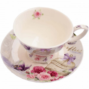 set ceasca si farfurioara elegante
