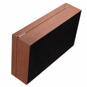 Cutie caseta din lemn pentru depozitare si organizare 10 ceasuri, model Pufo Elite Edition cu cheita, maro