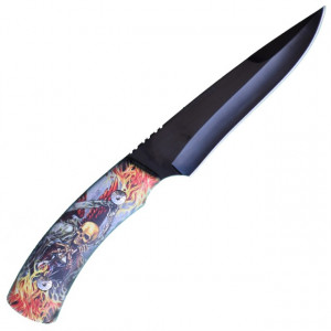 Cutit de vanatoare Full Tang 28 cm, model Dead Walker, teaca inclusa