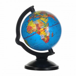 Glob geografic pamantesc scolar cu harta politica, 10 cm, Pufo