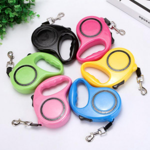 Lesa retractabila 5 m Pufo Puppy pentru caini de talie mica sau medie, sistem carabina cu vartej, verde