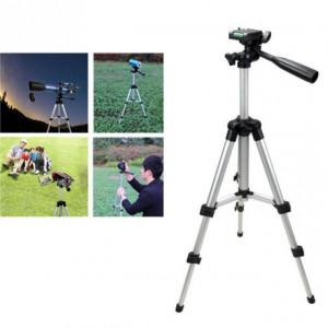 Pachet Trepied foto telescopic Weifeng WT-3110A universal 35-102 cm, husa inclusa + Trepied flexibil cu suport pentru telefon mobil sau aparat foto, Pufo