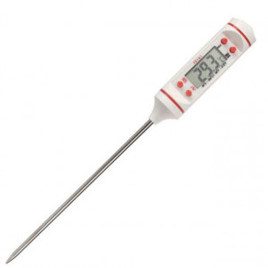 Termometru digital cu sonda pentru bucatarie, lichide, alimente, lactate, prajituri, ceara, etc. -50° C - +300° C, alb
