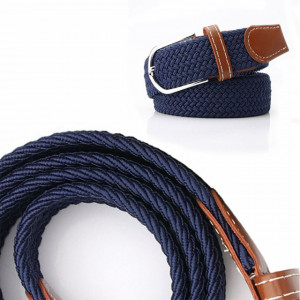 Curea elastica Pufo Sailor pentru barbati 105-125 x 3.5 cm, reglabila, albastru