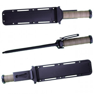 Cutit baioneta 34.5 cm Army Style, maner ergonomic cauciucat, teaca inclusa