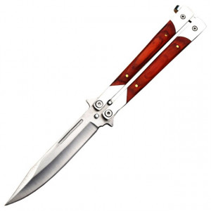 Cutit Butterfly, briceag fluture 22.5 cm, insertii lemn