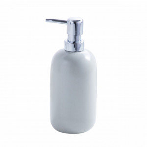 Dispenser ceramic Pufo Simply Grey pentru sapun lichid, 20 cm, gri