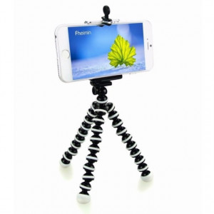 Set Lampa circulara LED Ring Light reglabila, 360° si trepied flexibil cu suport pentru telefon mobil