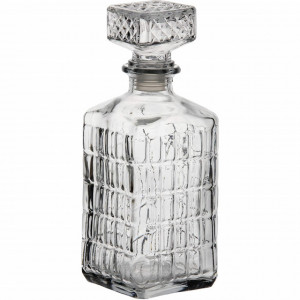Sticla eleganta Pufo Elegant pentru bautura, lichior, whisky, 880 ml, transparent