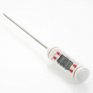 Termometru digital cu sonda pentru bucatarie, lichide, alimente, lactate, prajituri, ceara, etc. -50° C - +300° C, alb