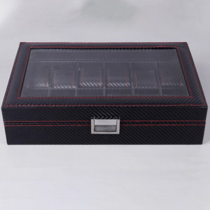 Cutie caseta pentru depozitare si organizare 12 ceasuri, model Pufo Glossy Royal