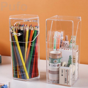 Organizator suport Pufo pentru pensule de machiaj, rujuri, creioane, bijuterii, 21 cm