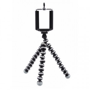 Set Lampa circulara LED Ring Light cu trepied, cu trepte de lumina reglabila, 360° si Trepied flexibil cu suport pentru telefon mobil sau aparat foto, Pufo