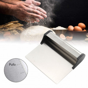 Spatula Pufo pentru taiere aluat, decorare glazura, crema la torturi, zdrobire biscuti, metalica, 16 cm